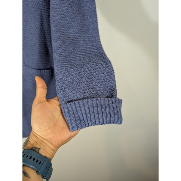J Jill Womens Blue Long Sleeve Knit Button up Cardigan Sz S Mature Classic Quiet - Picture 4 of 7